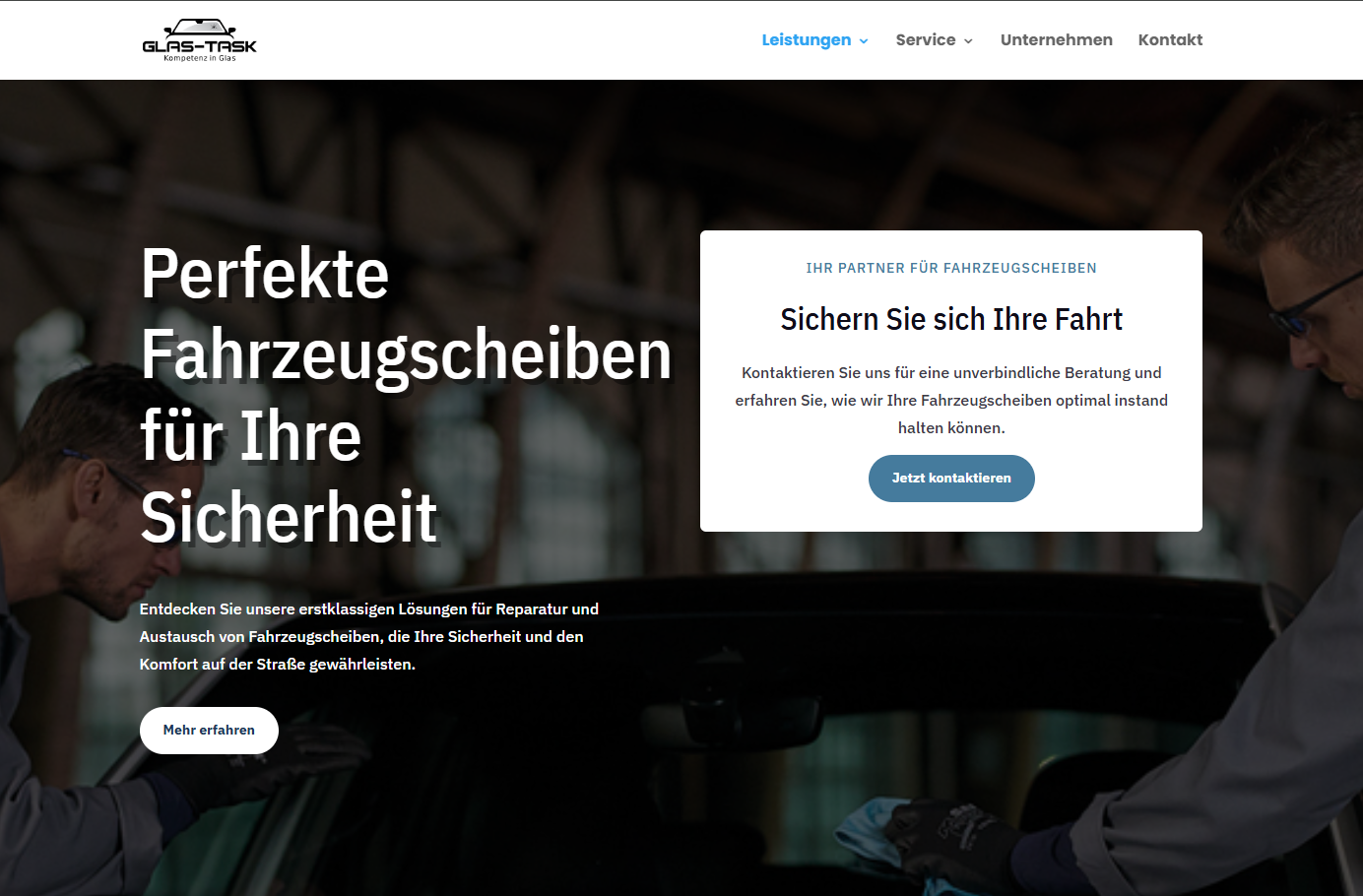 Vorschau der Website Glas Task